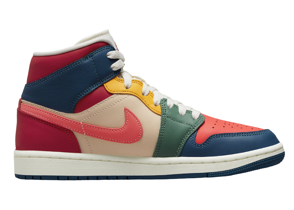 Nike Air Jordan 1 Mid Multi Color (2022) (W)