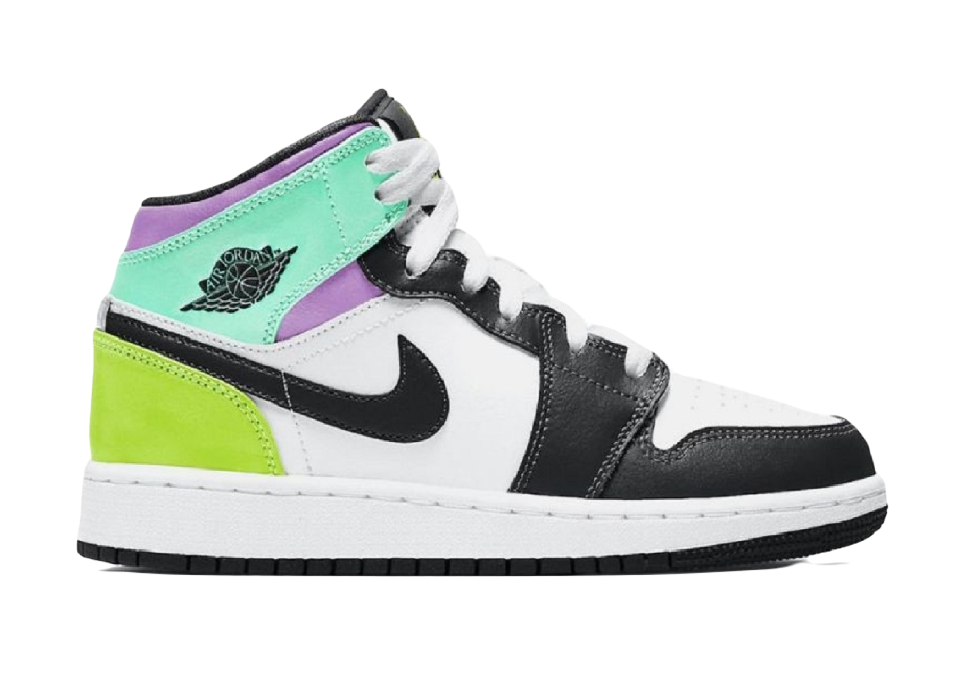 Nike Air Jordan 1 Mid Pastel Black Toe (GS)