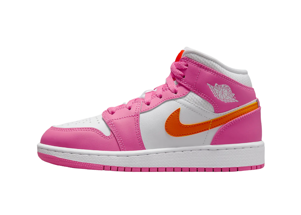Nike Air Jordan 1 Mid Pinksicle Safety Orange (GS)