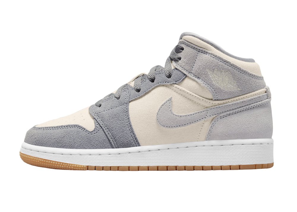 Nike Air Jordan 1 Mid SE Coconut Milk Particle Grey (GS)
