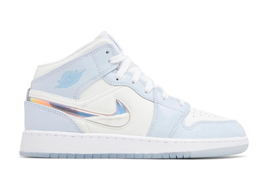 Nike Air Jordan 1 Mid SE Glitter Swoosh (GS)