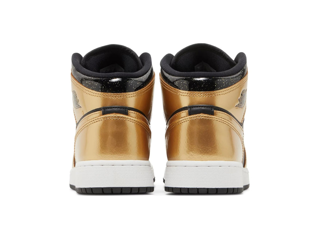 Nike Air Jordan 1 Mid SE Metallic Gold Black (GS)