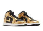 Nike Air Jordan 1 Mid SE Metallic Gold Black (GS)