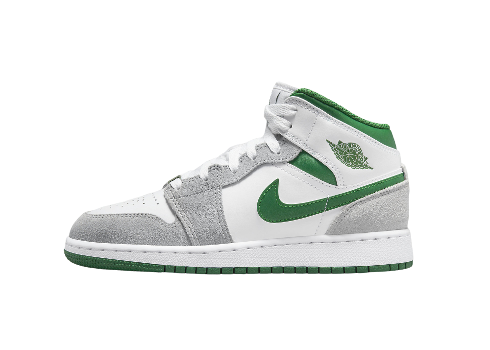 Nike Air Jordan 1 Mid SE White Pine Green (GS)