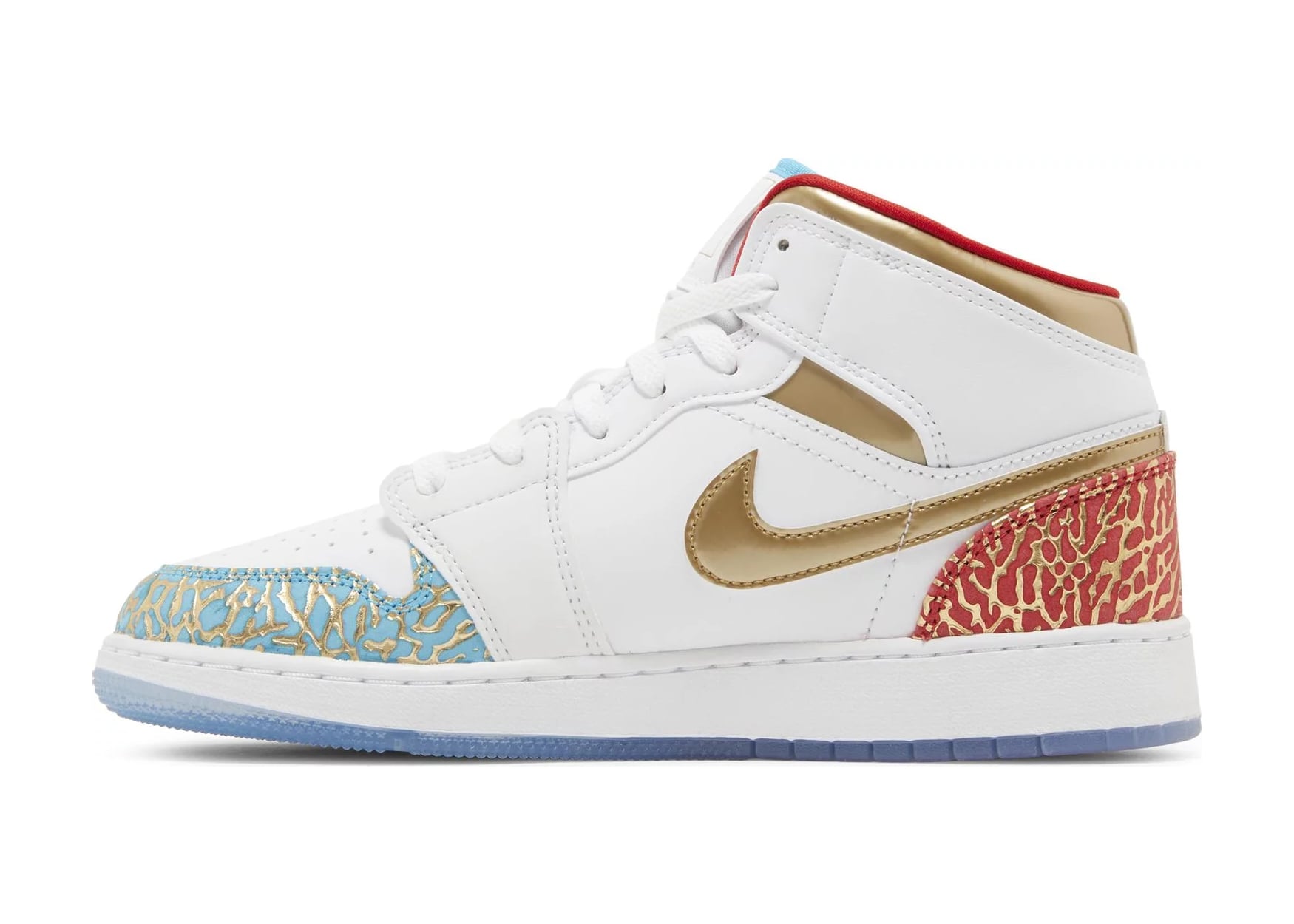 Nike Air Jordan 1 Mid Sneaker School NC to Chicago (GS)