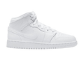 Nike Air Jordan 1 Mid Triple White (GS)
