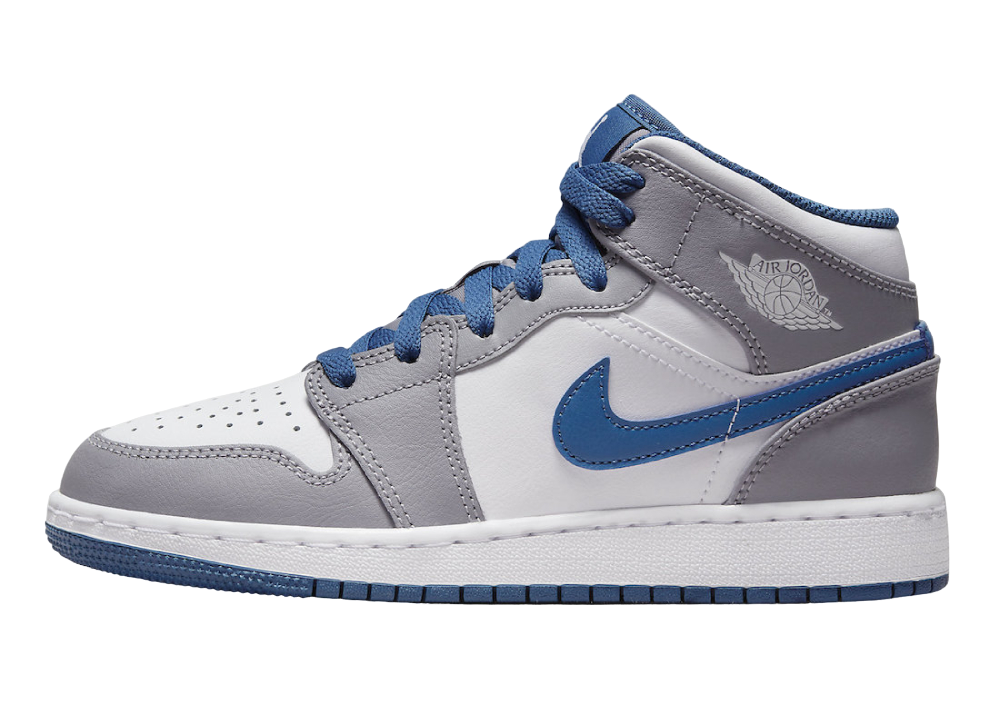 Nike Air Jordan 1 Mid True Blue Cement (GS)