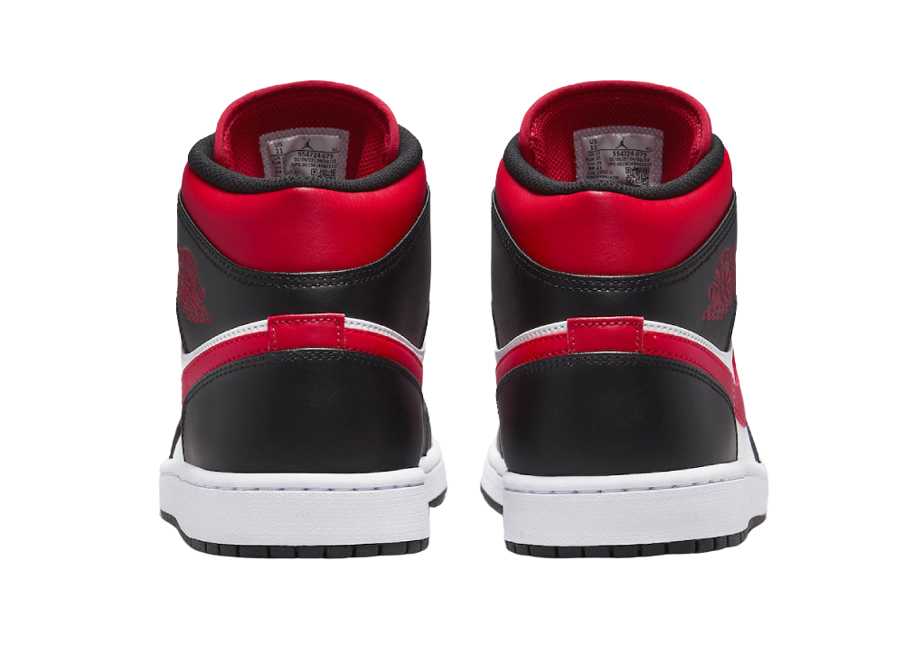 Nike Air Jordan 1 Mid White Black Red (2022)