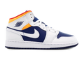 Nike Air Jordan 1 Mid White Laser Orange Deep Royal Blue (GS)