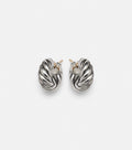 David Yurman Sculpted Cable Sterling Silver Hoop Earrings in Silver