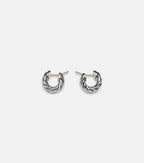 David Yurman Sculpted Cable Sterling Silver Hoop Earrings in Silver