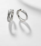 David Yurman Crossover® sterling silver hoop earrings in silver