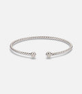 David Yurman Cable Flex® Micro 925 Sterling Silver Bracelet with Diamonds in Silver