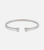 David Yurman Cable Flex® Micro 925 Sterling Silver Bracelet with Diamonds in Silver