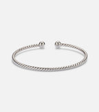 David Yurman Cable Flex® Micro 925 Sterling Silver Bracelet with Diamonds in Silver