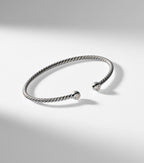 David Yurman Cable Flex® Micro 925 Sterling Silver Bracelet with Diamonds in Silver