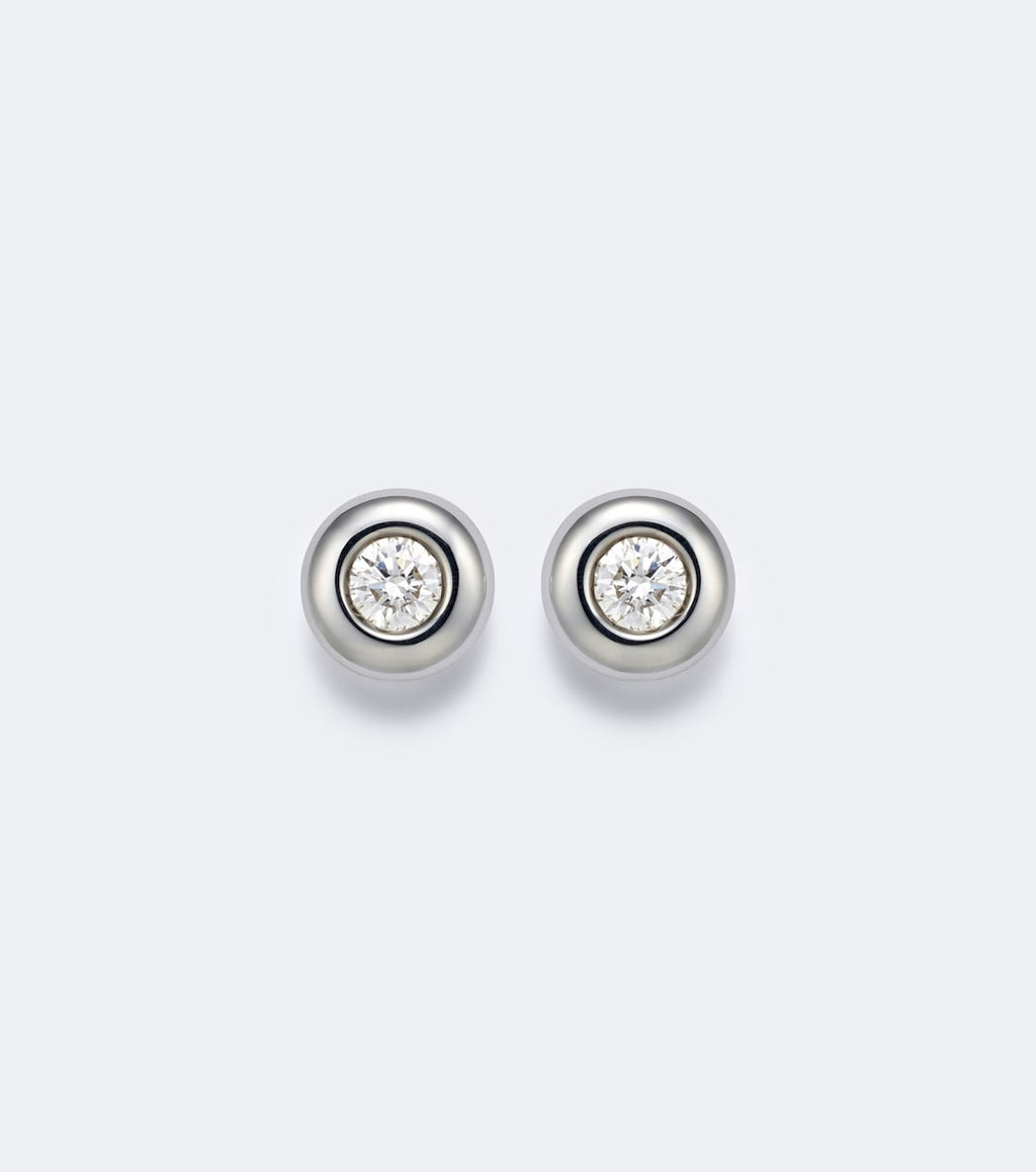 David Yurman Sterling silver earrings with diamonds in silver