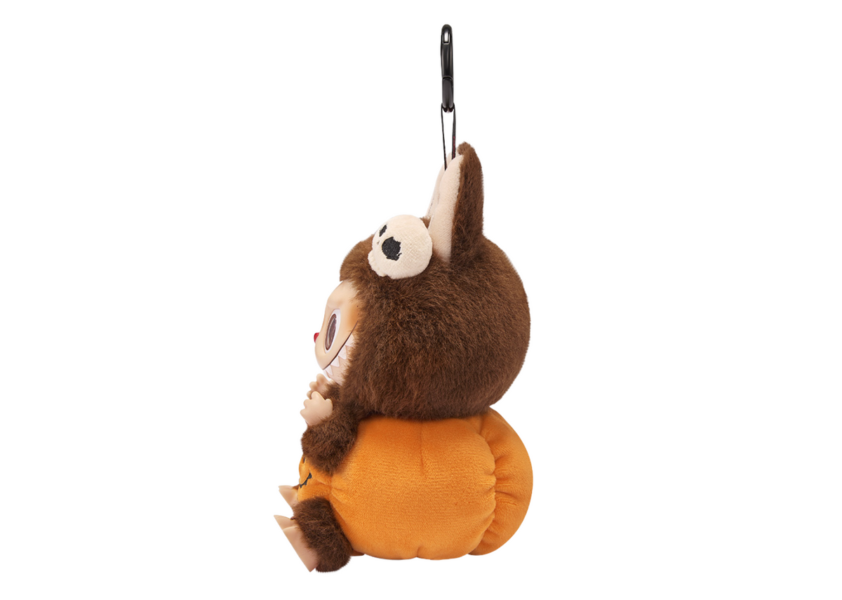 Pop Mart Labubu Happy Halloween Party Series-Sitting Pumpkin Vinyl Plush Pendant