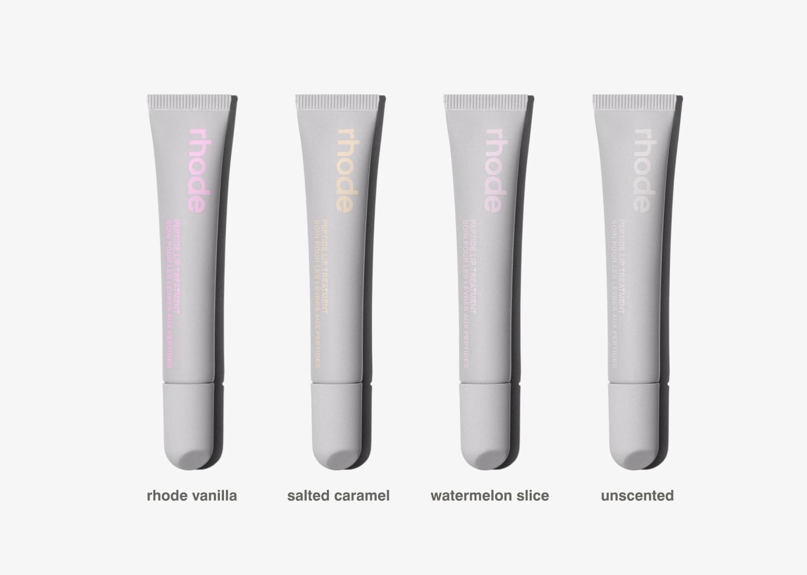 Rhode Peptide Lip Treatments All Four Scents Together