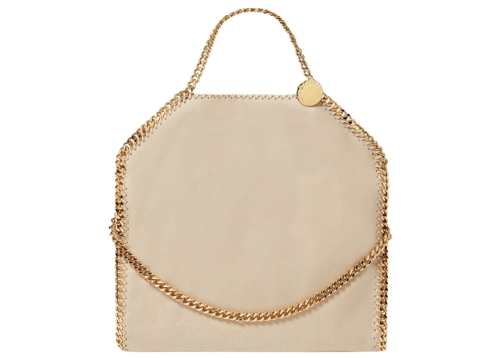 Stella Mc Cartney Falabella Fold-Over Tote Bag Clotted Cream