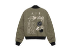Stussy x Nike Reversible Varsity Jacket Medium Olive/Bright Mandarin