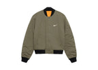 Stussy x Nike Reversible Varsity Jacket Medium Olive/Bright Mandarin