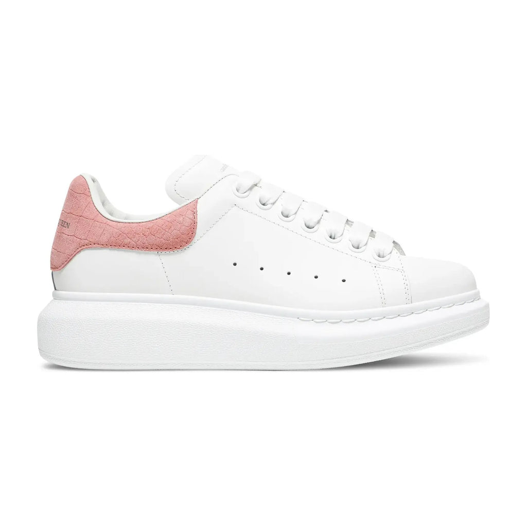 Alexander Mc Queen Oversized Pink Embossed Suede Croco (W)