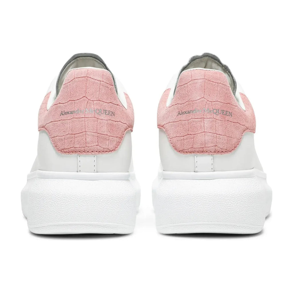 Alexander Mc Queen Oversized Pink Embossed Suede Croco (W)
