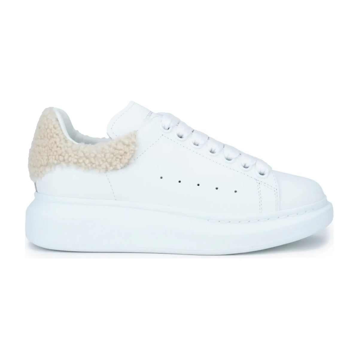 Alexander Mc Queen Oversized White Beige Plush