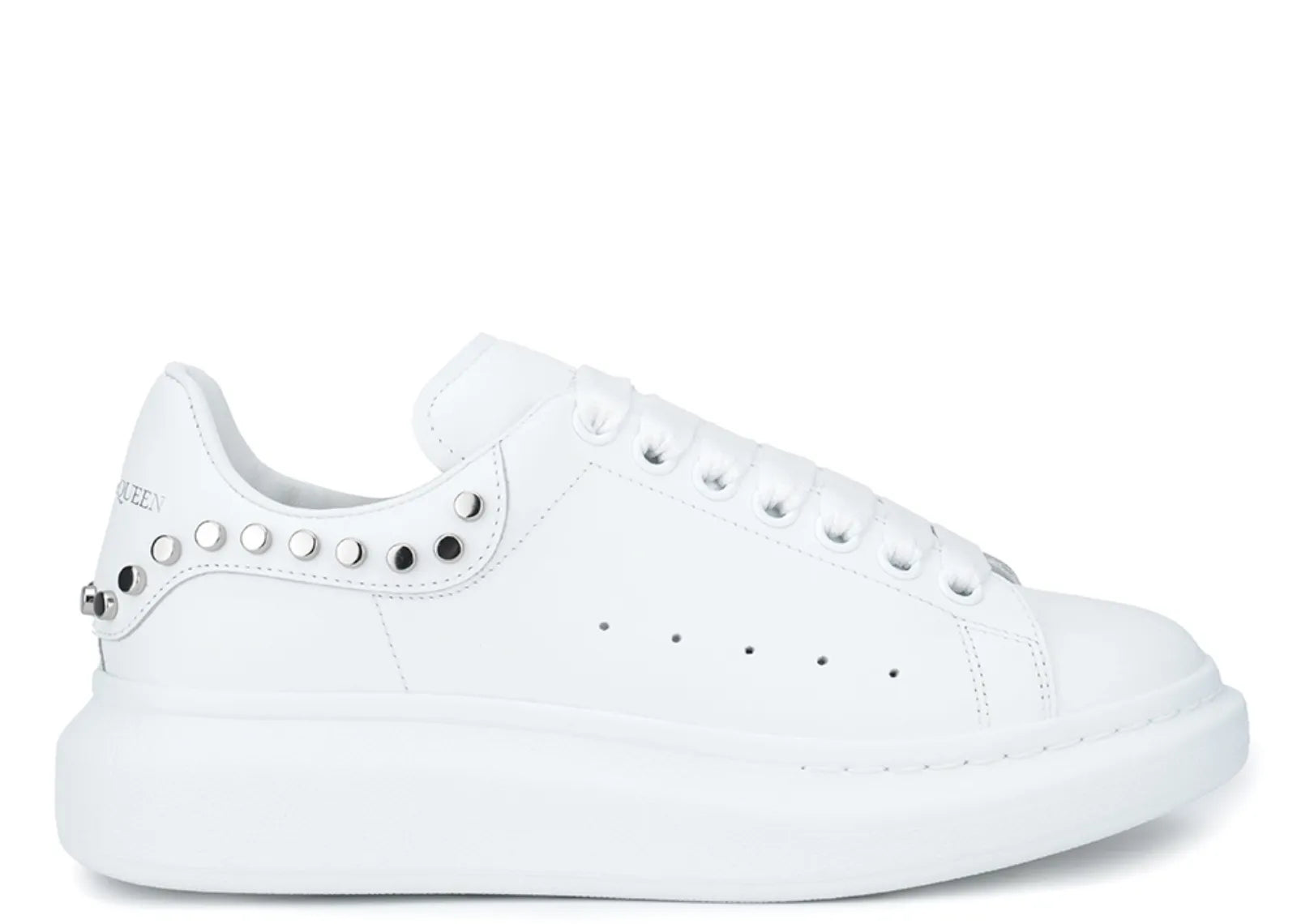 Alexander Mc Queen Oversized White Silver Stud