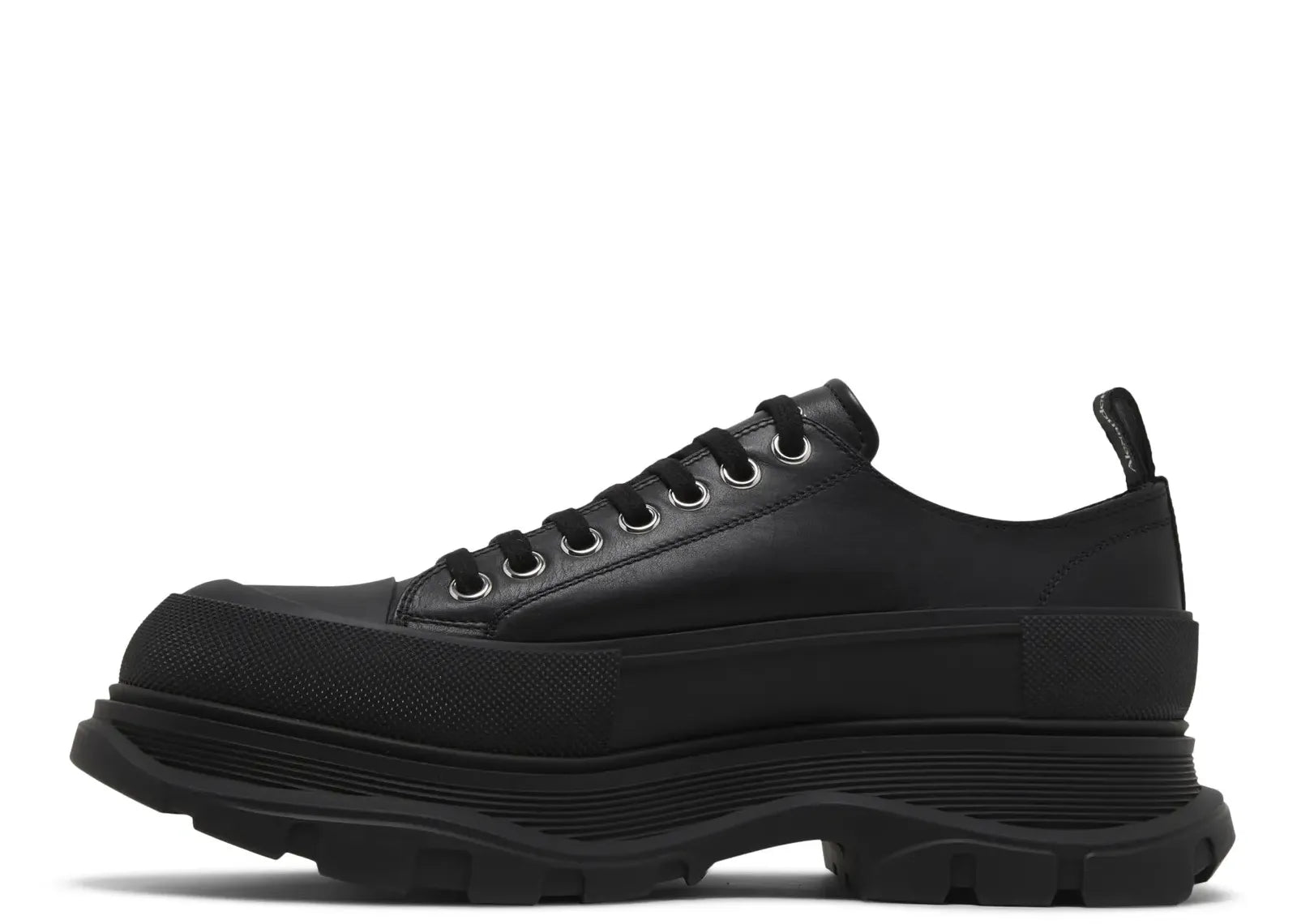 Alexander Mc Queen Tread Slick Low Lace Up Leather Triple Black