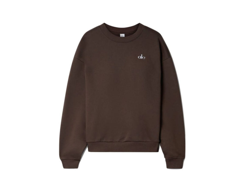 Alo Yoga Accolade Crew Neck Pullover Espresso