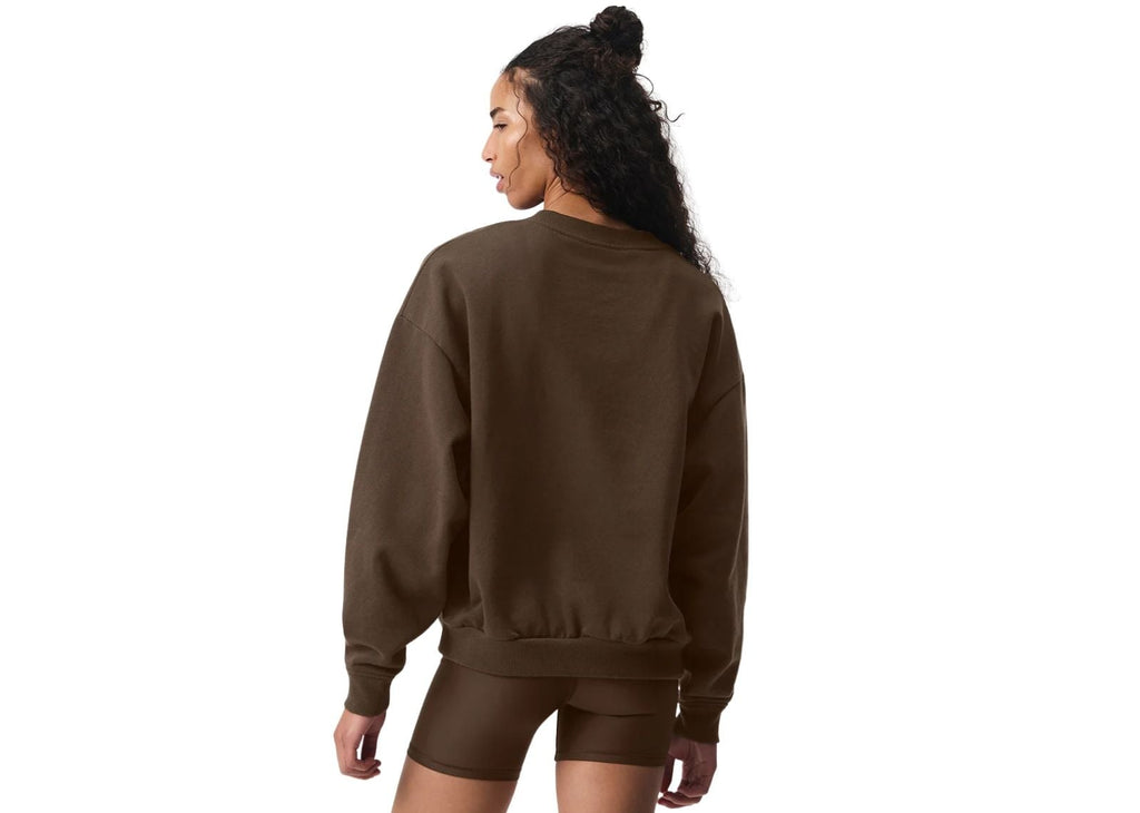 Alo Yoga Accolade Crew Neck Pullover Espresso