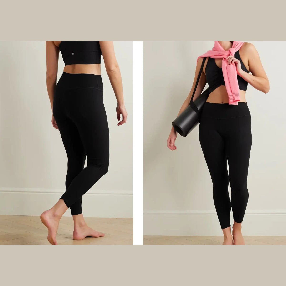 Alo Yoga Alosoft Stretch-Knit 7/8 Leggings Black