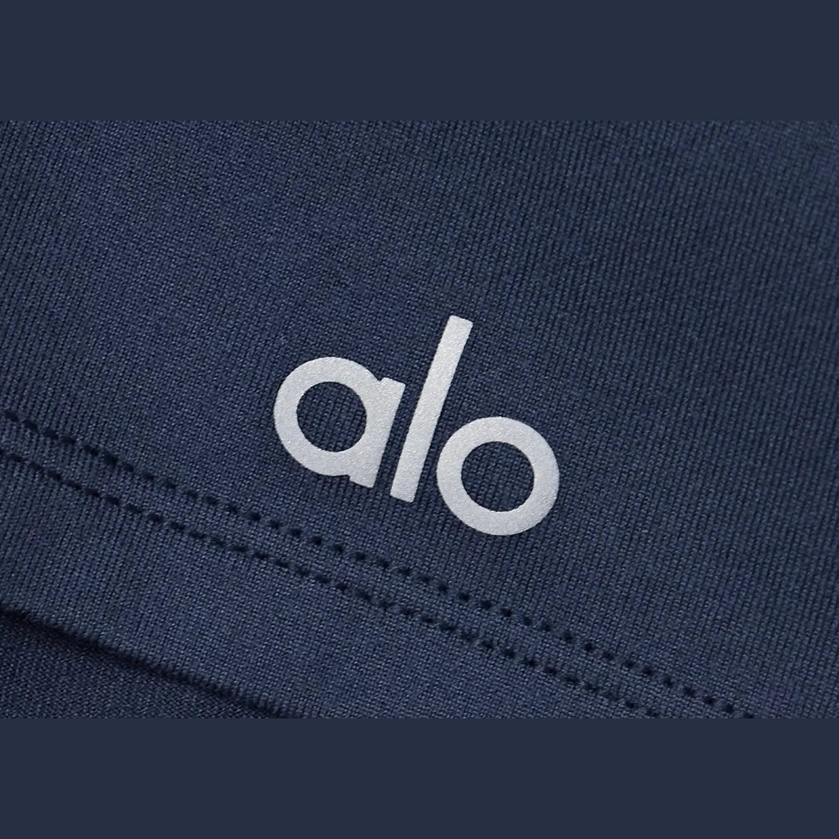 Alo Yoga Finesse Cropped Alosoft Jersey Top Navy