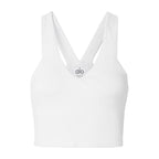 Alo Yoga Real Airbrush Sports Bra White
