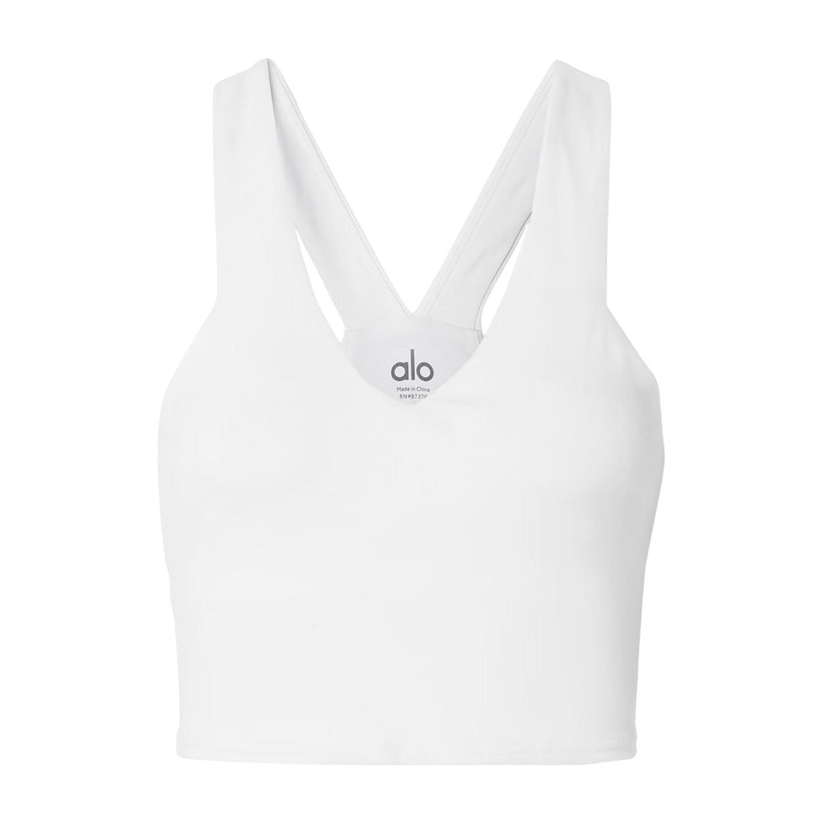 Alo Yoga Real Airbrush Sports Bra White