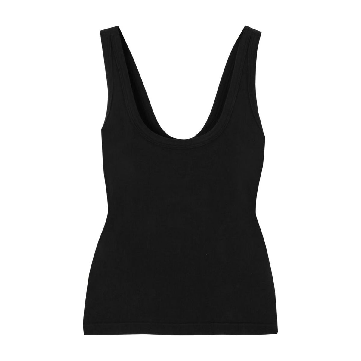 Alo Yoga Seamless Cotton-Blend Tank Top Black