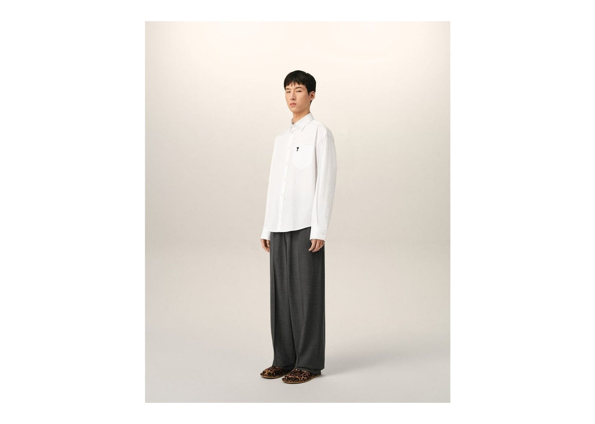 Ami Paris Ami De Coeur Boxy Cotton Shirt White