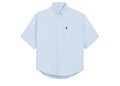 Ami Paris Ami De Coeur Boxy Embroidered Shirt Sky Blue