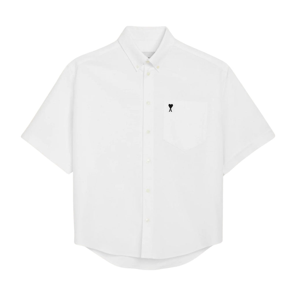 Ami Paris Ami De Coeur Boxy Embroidered Shirt White