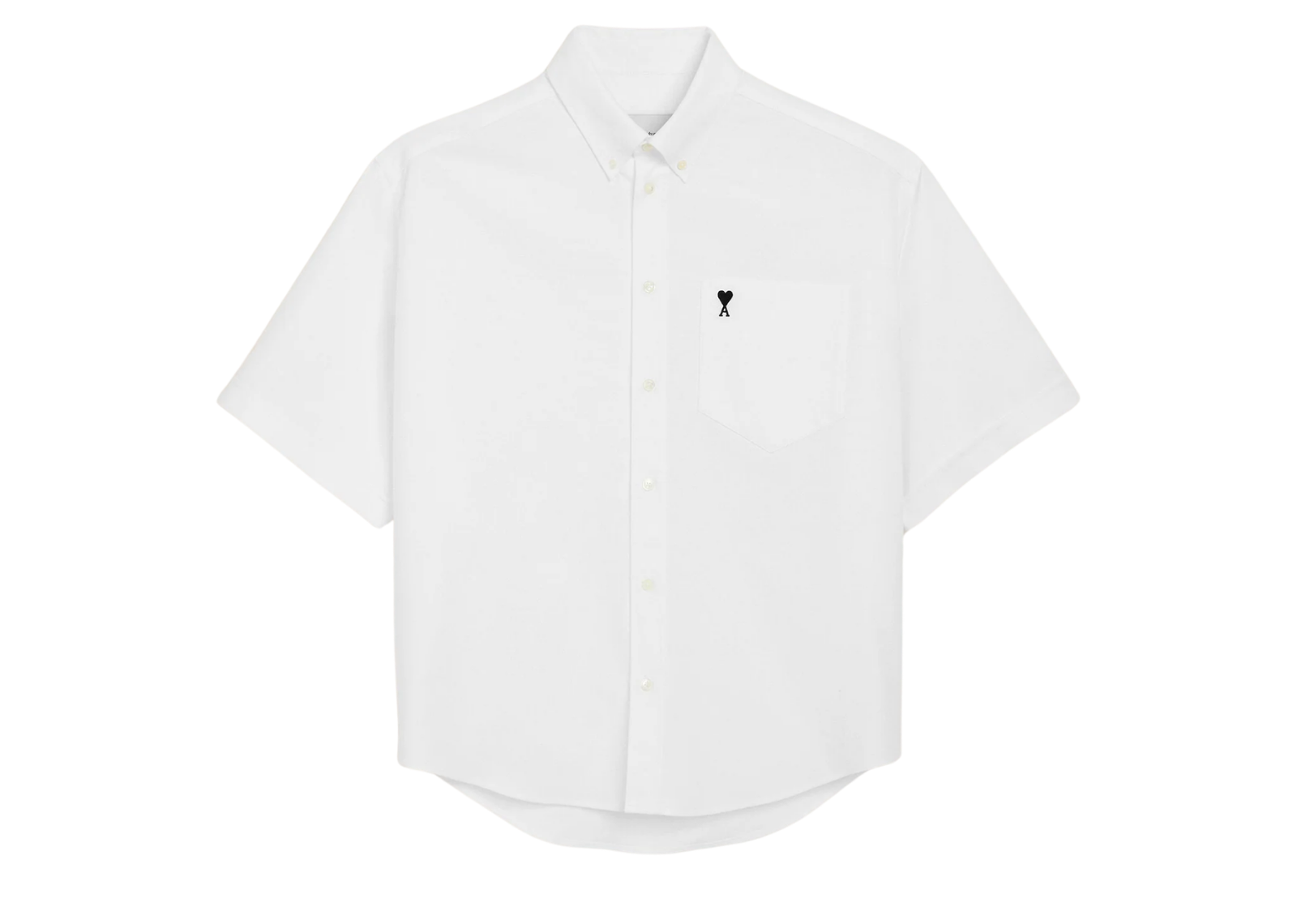 Ami Paris Ami De Coeur Boxy Embroidered Shirt White