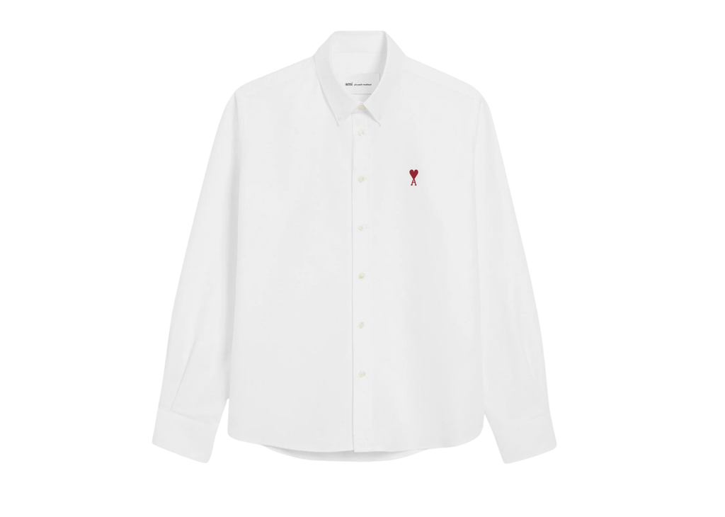 Ami Paris Ami De Coeur Button-Down Shirt White