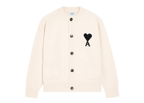 Ami Paris Ami De Coeur Cardigan White