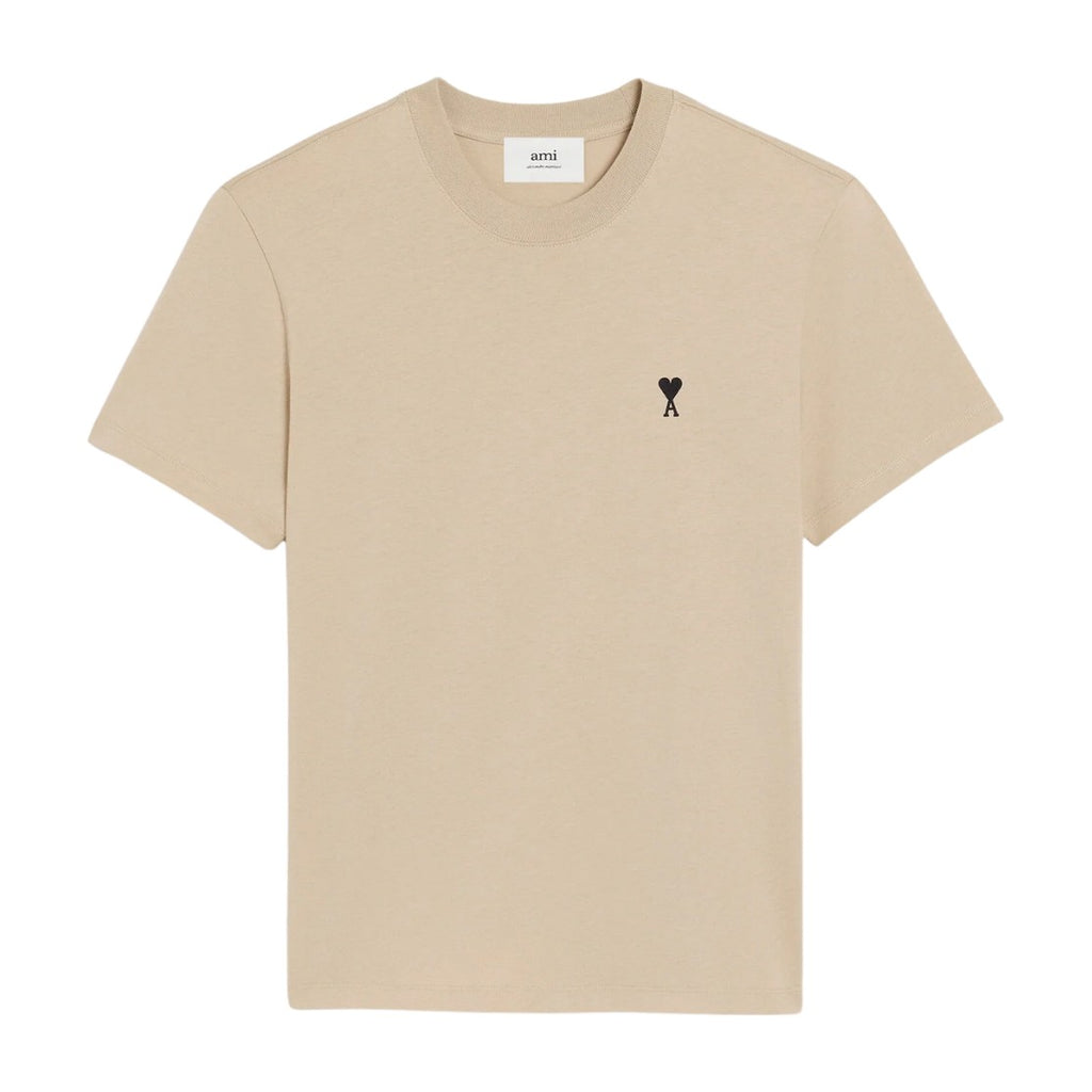 Ami Paris Ami De Coeur Classic Fit T-Shirt Beige