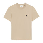 Ami Paris Ami De Coeur Classic Fit T-Shirt Beige