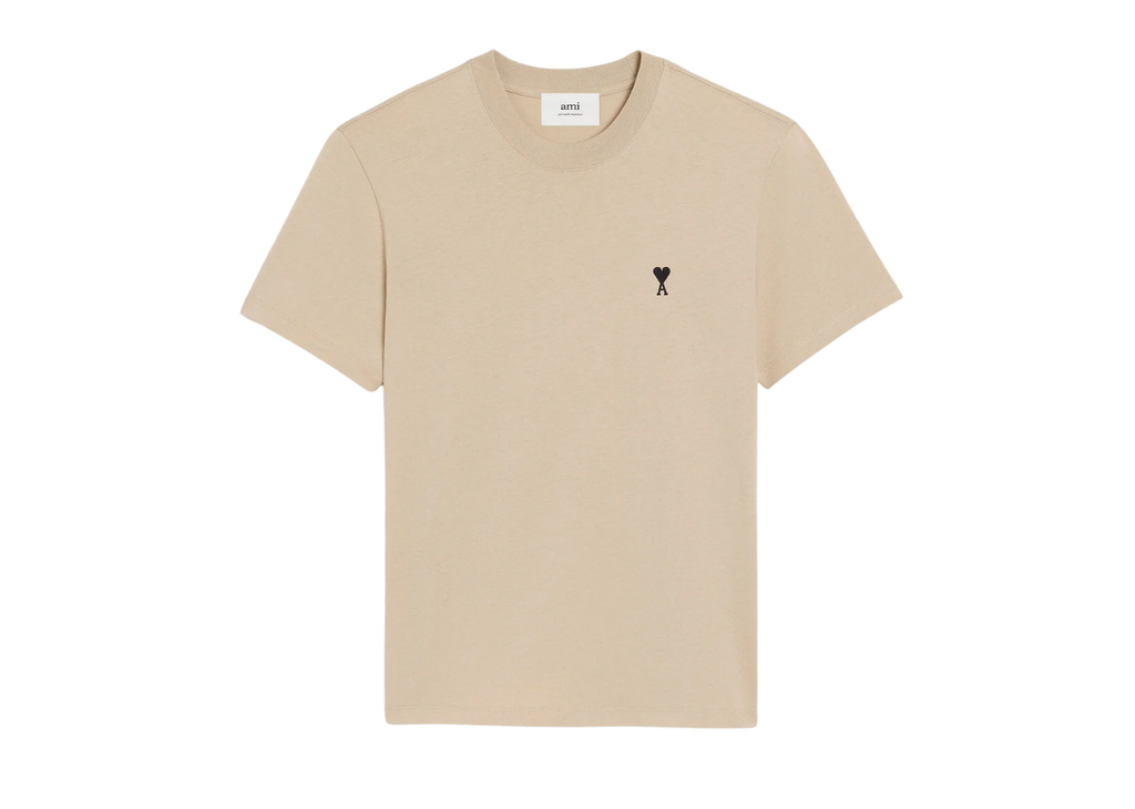 Ami Paris Ami De Coeur Classic Fit T-Shirt Beige
