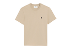 Ami Paris Ami De Coeur Classic Fit T-Shirt Beige