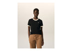 Ami Paris Ami De Coeur Contrasted Cotton T-Shirt Black/Ivory (W)