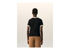 Ami Paris Ami De Coeur Contrasted Cotton T-Shirt Black/Ivory (W)